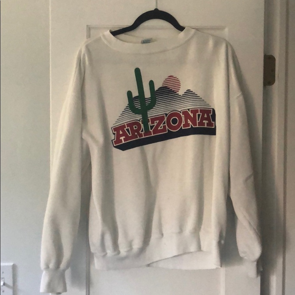 arizona graphic sweatshirt crewneck white womens